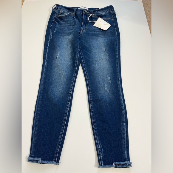 Kan Can Mid rise Ankle Skinny Jeans Size 9 / 28 New with Tags - Picture 6 of 11